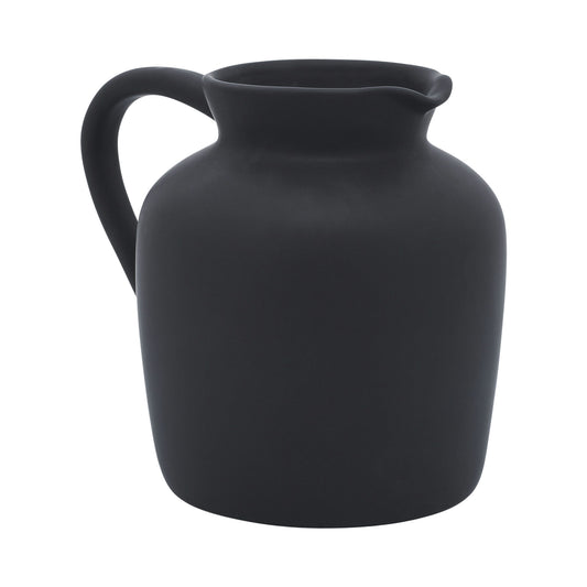 Cer, 5" Pitcher Vase, Black