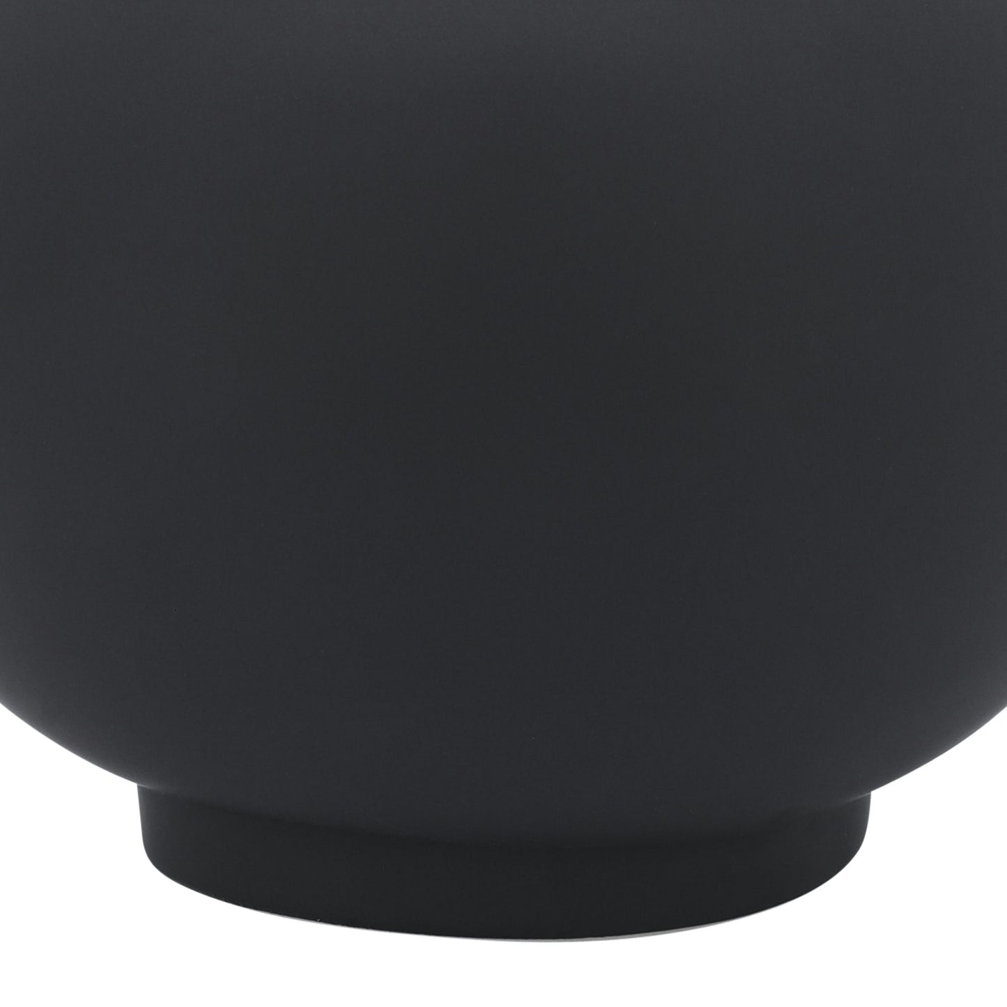 Cer, 8"h Bulbous Vase, Black