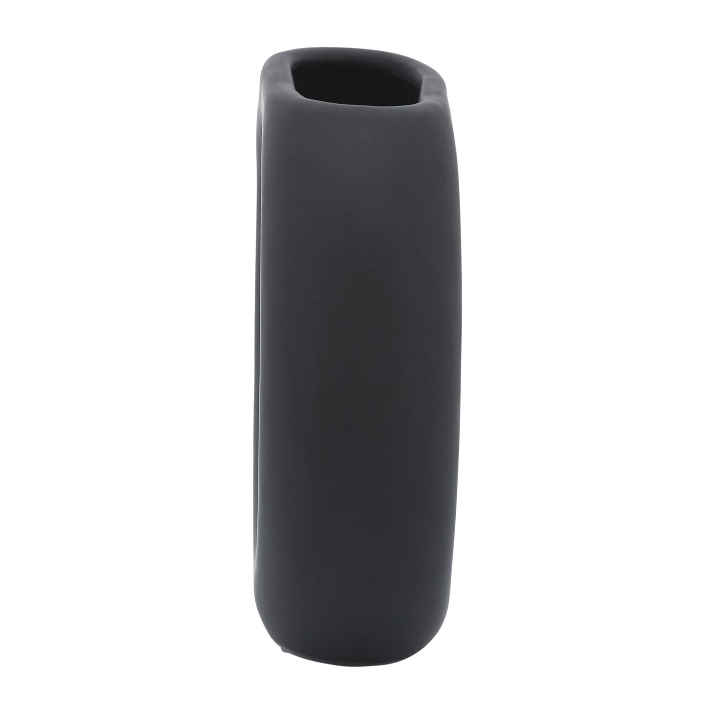 Cer, 5" Donut Vase, Black