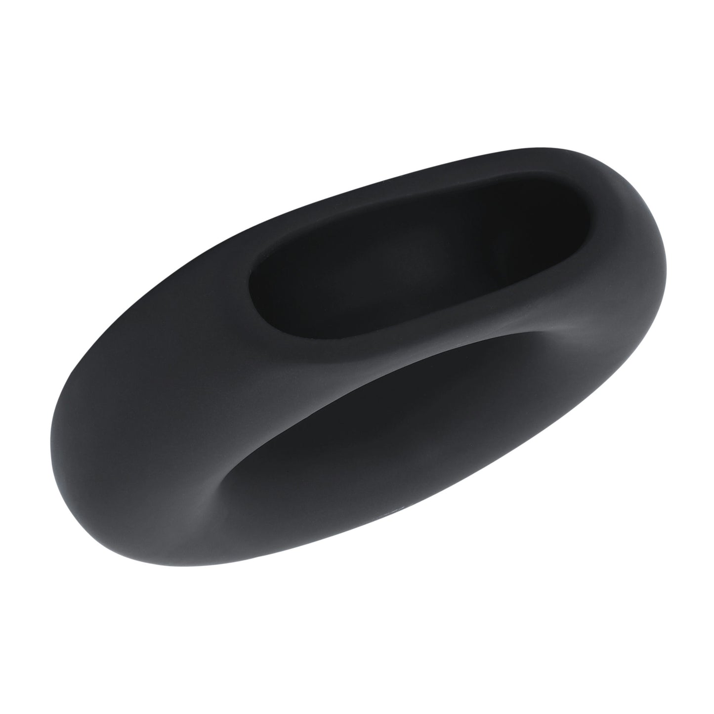 Cer, 5" Donut Vase, Black