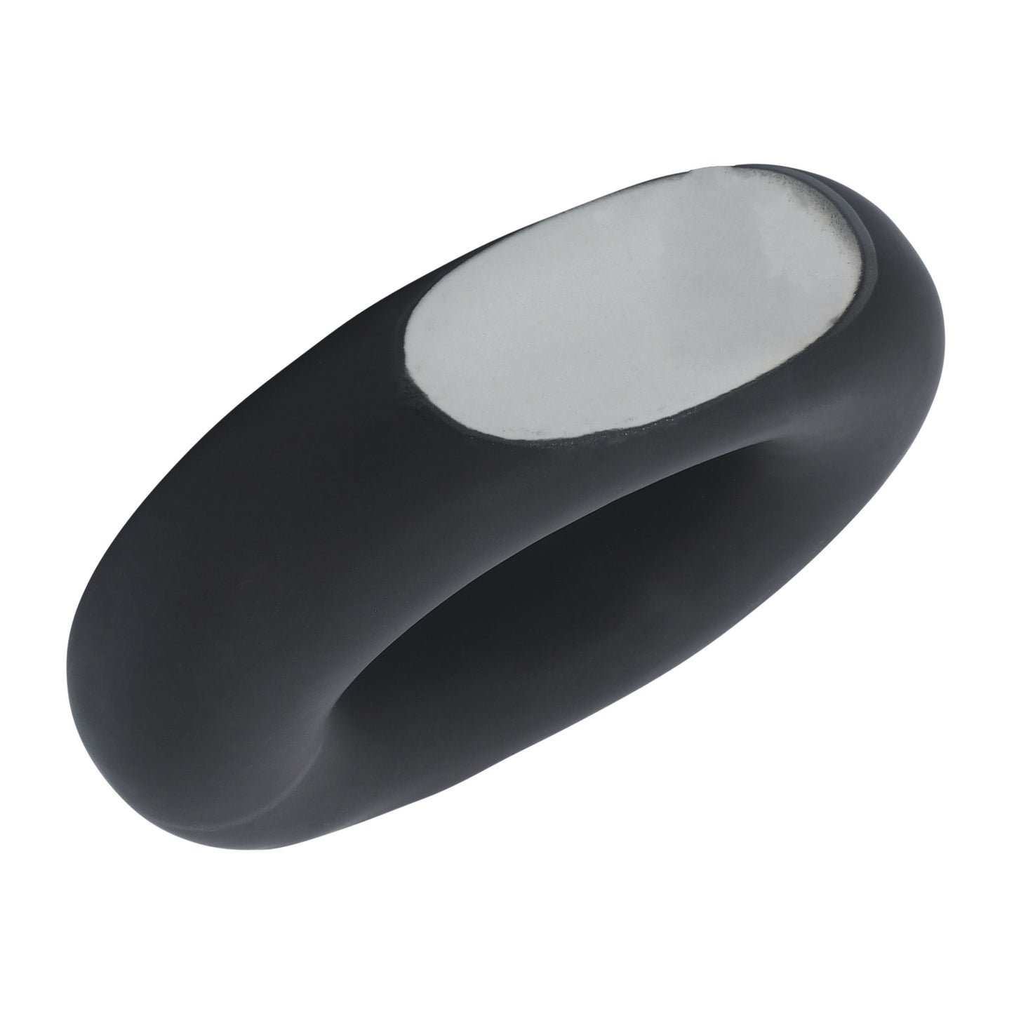 Cer, 5" Donut Vase, Black