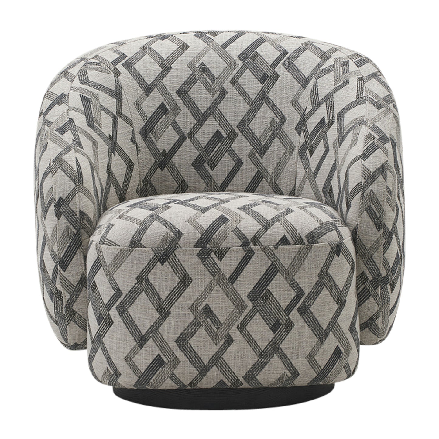 Roundback Chair, Gray/ivory