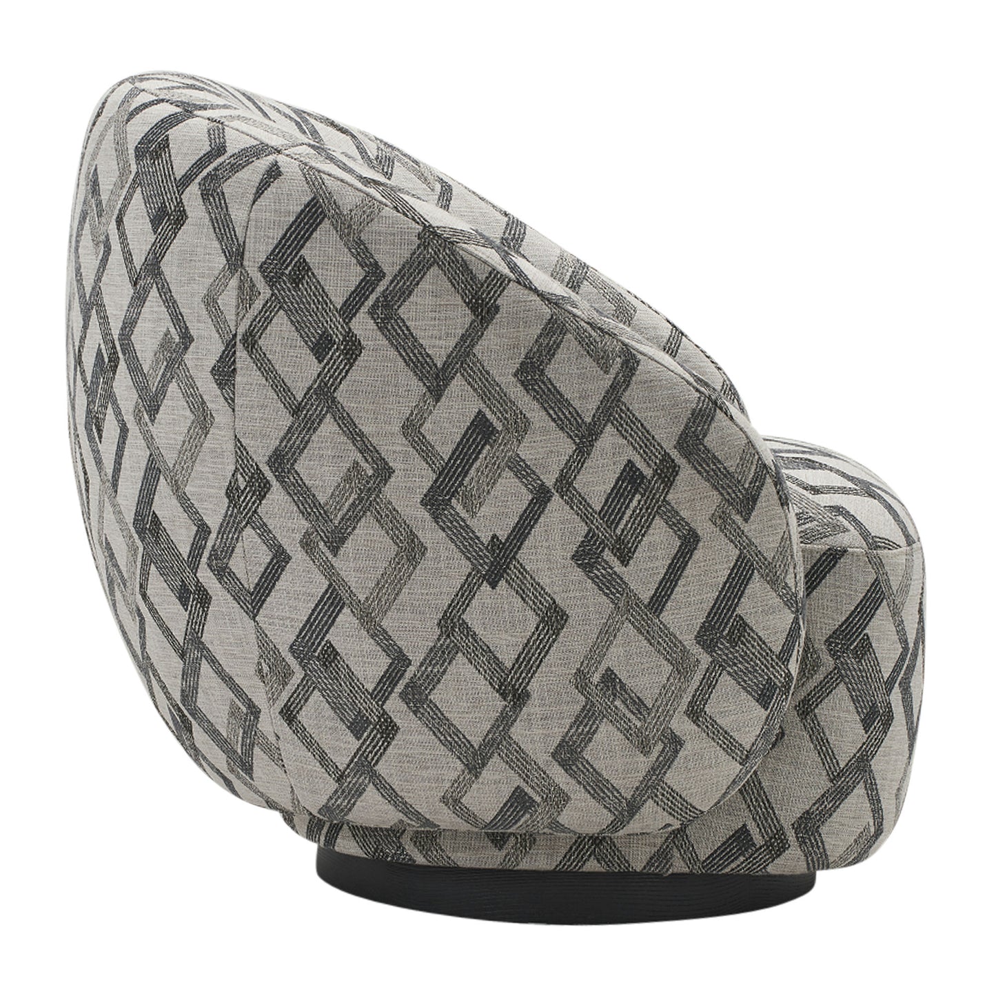Roundback Chair, Gray/ivory