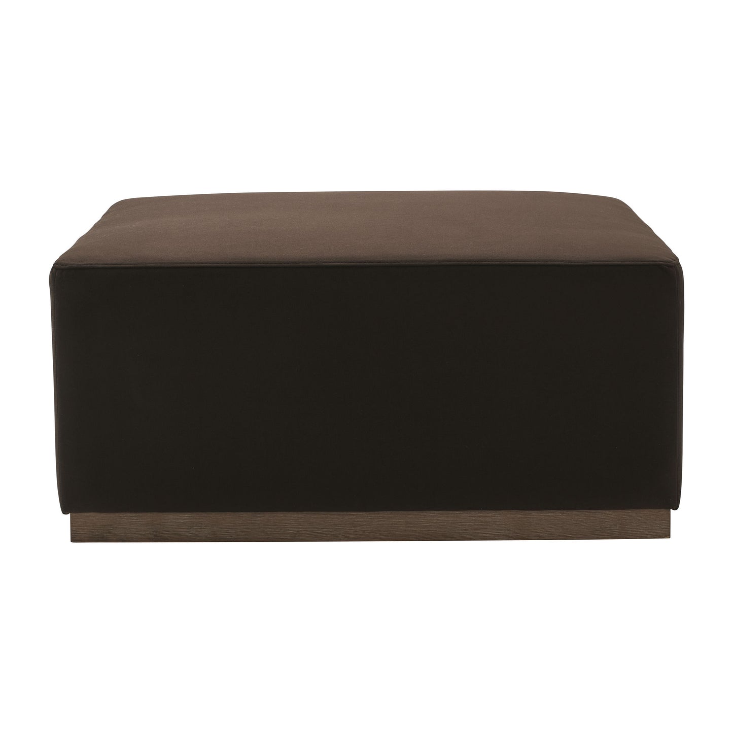 40x18 Upholstered Square Ottoman, Brown