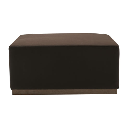 40x18 Upholstered Square Ottoman, Brown