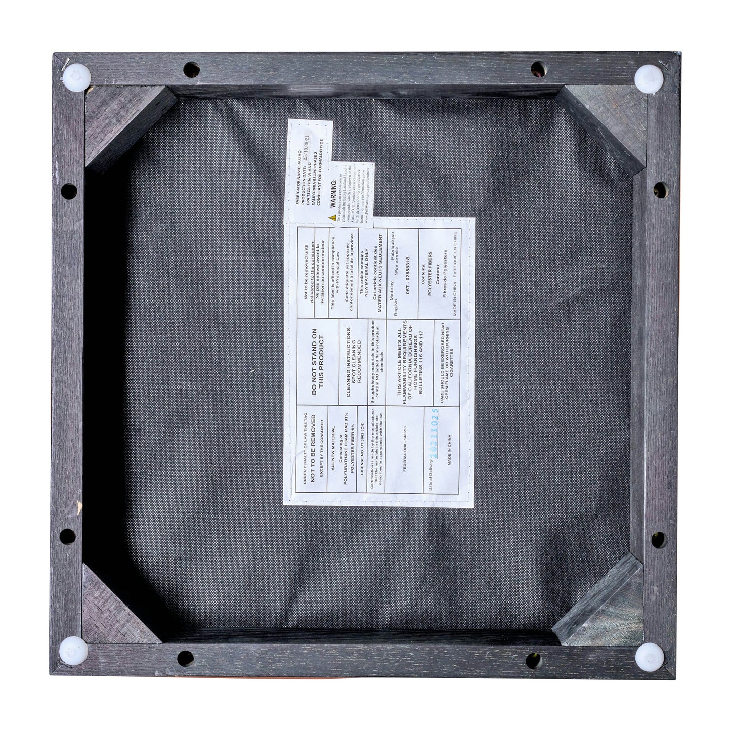 20x20 Square Ottoman, Brown