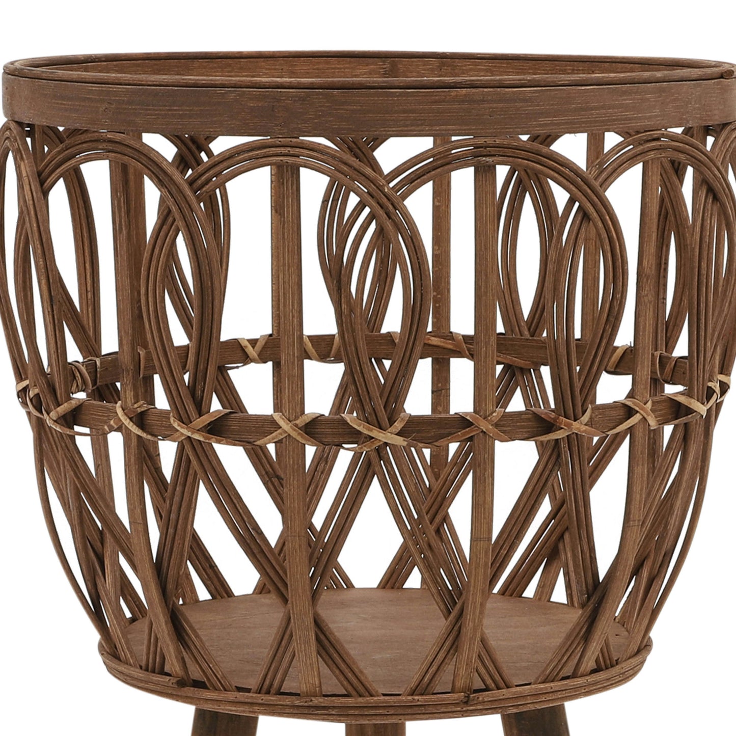 S/3 Bamboo Planters 11/13/15" Brown