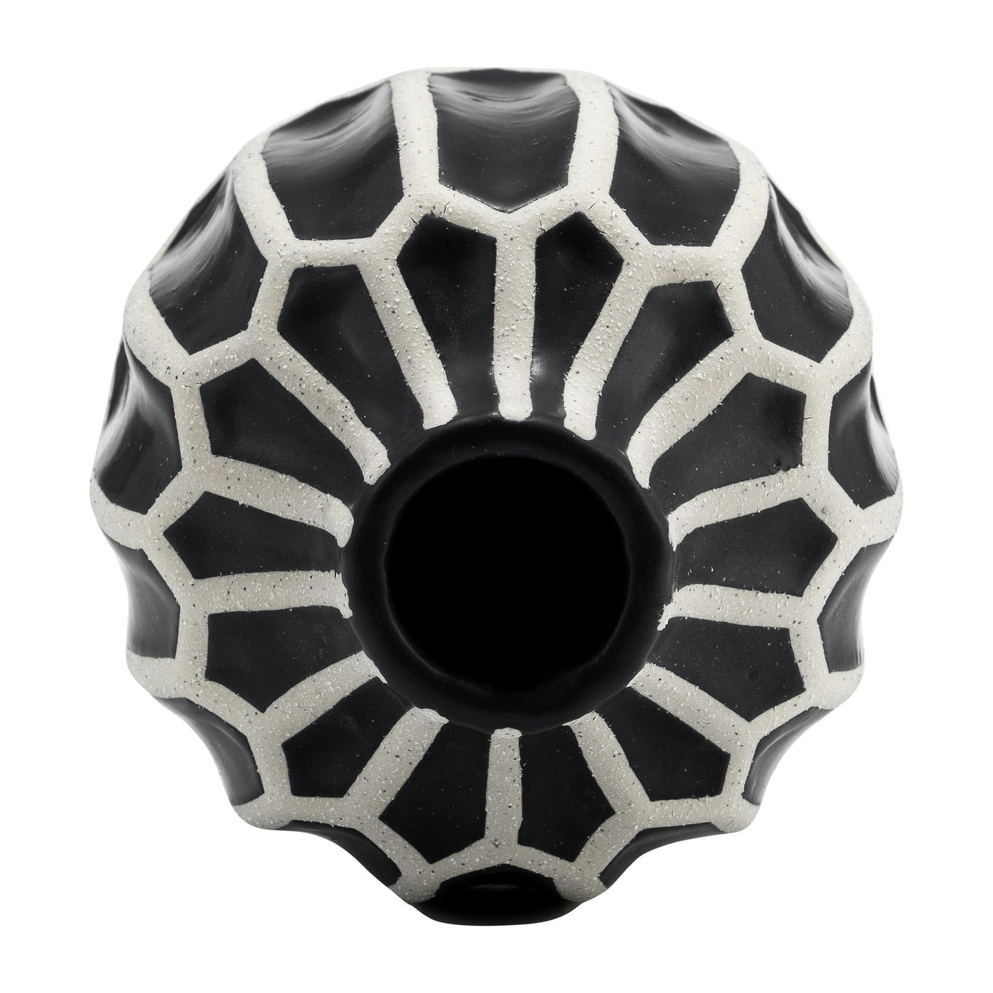 Cer, 8" Decorative Vase, Black/white