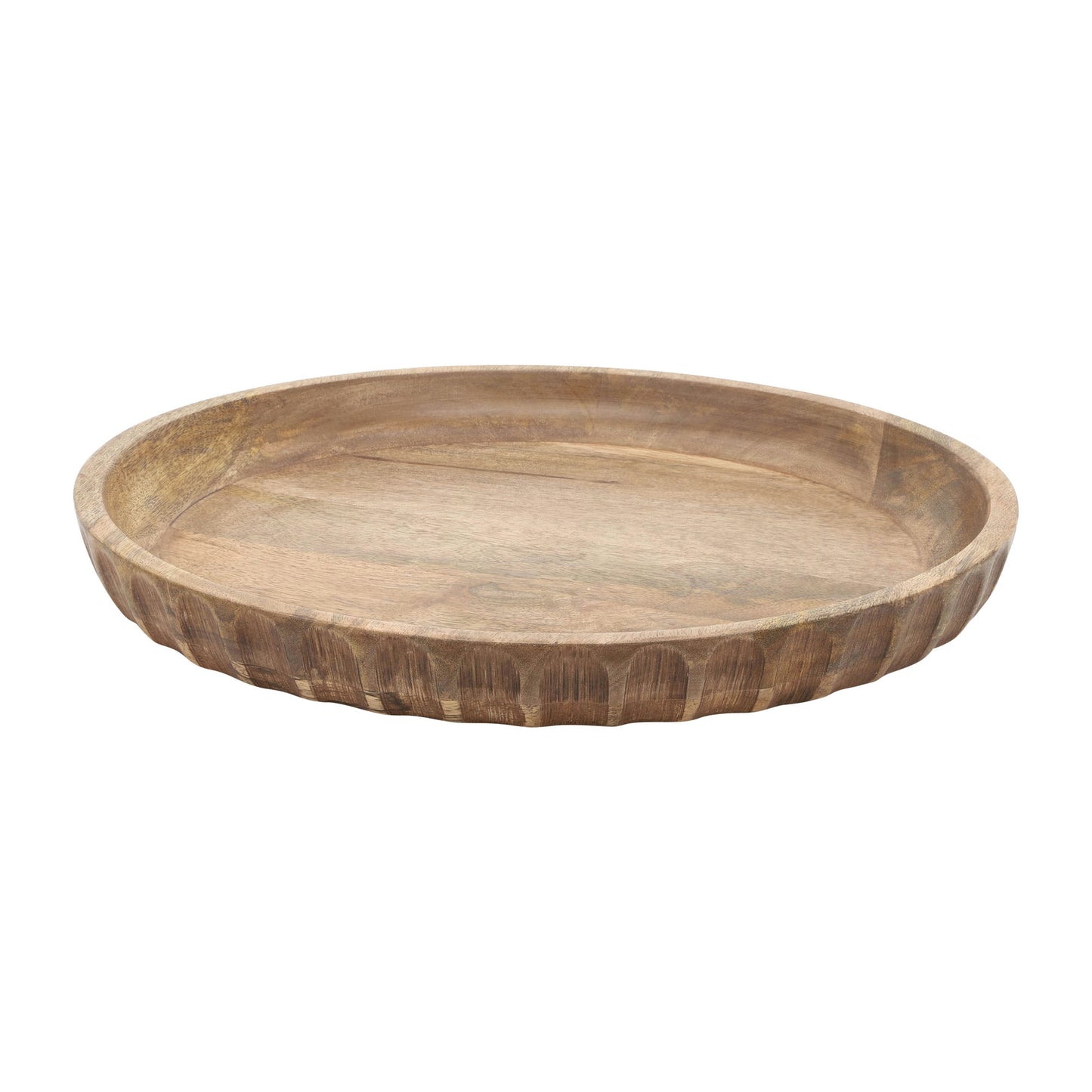 Wood, S/2 12/16"d Plates, Brown