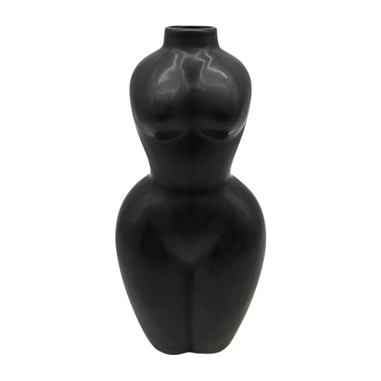 Dol, 12"h Torso Vase, Black