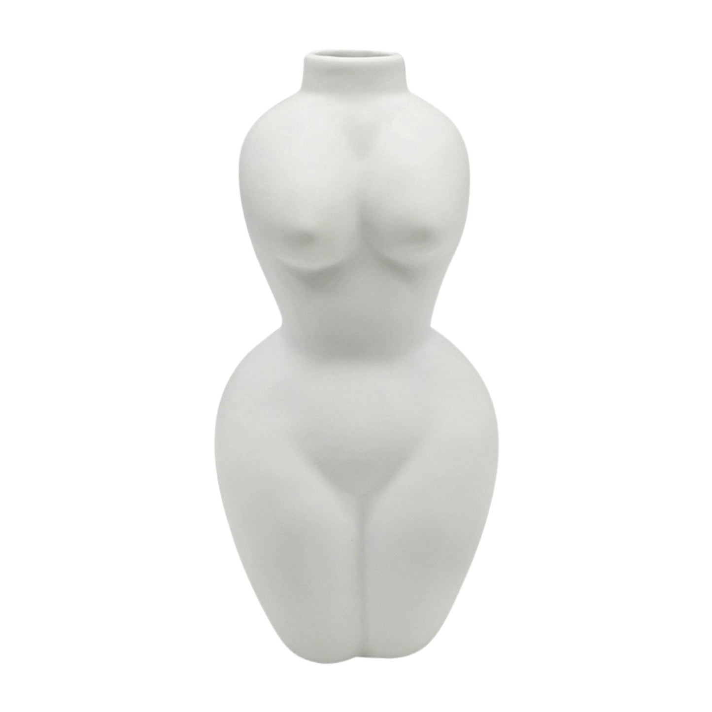 Dol, 12"h Torso Vase, White