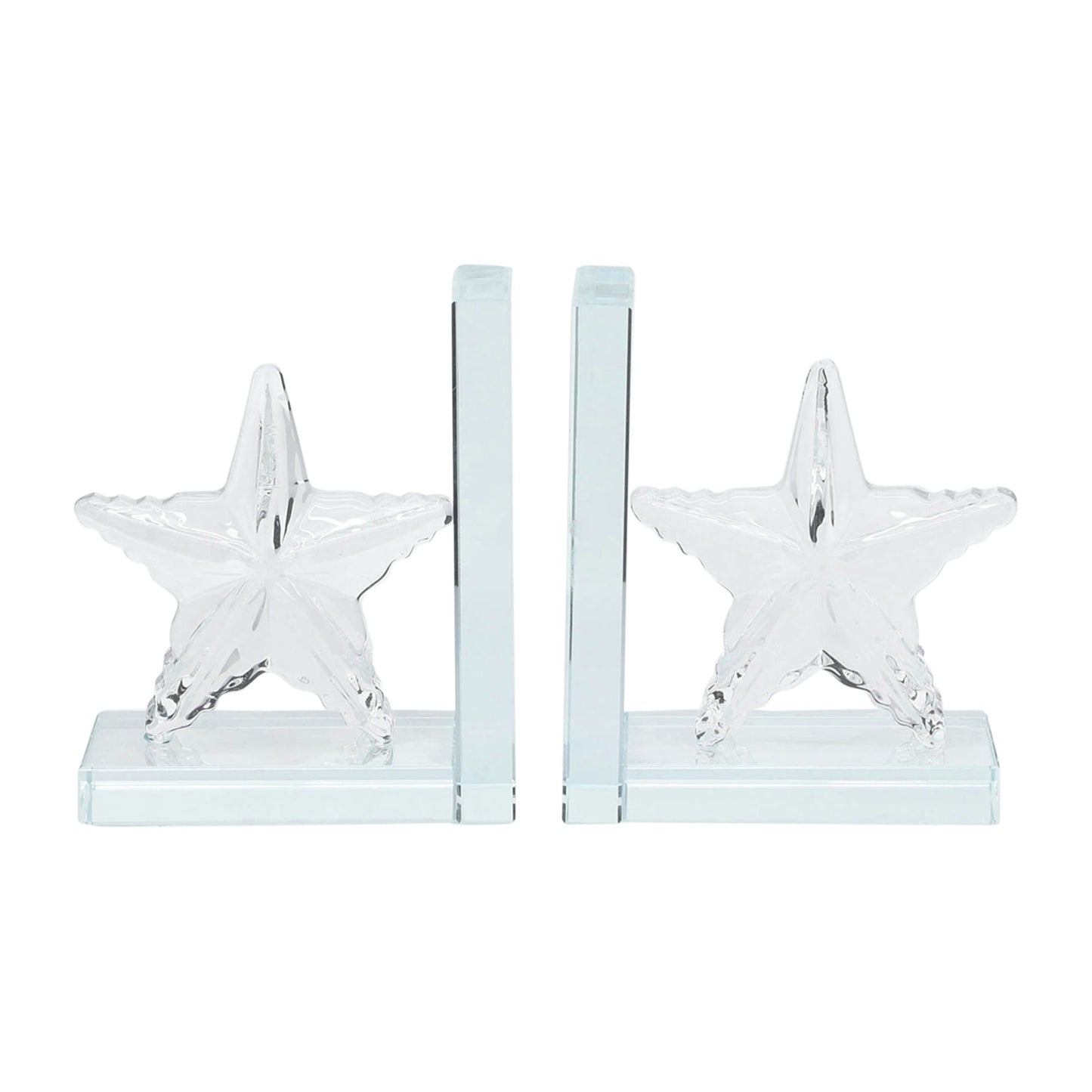 Crystal, S/2 5"h Star Bookends