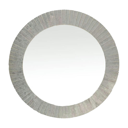 Mosaic 24" Rnd Tiled Mirror Chmpg
