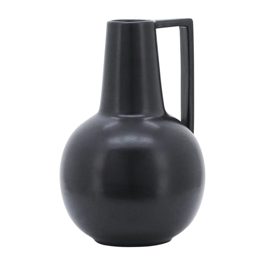Cer,9",vase,black
