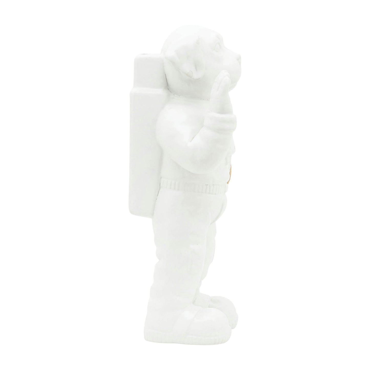 Cer,12",astrodog Deco,white/gold