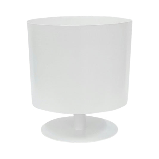 Ec Metal,10",flat Round Base Planter,white