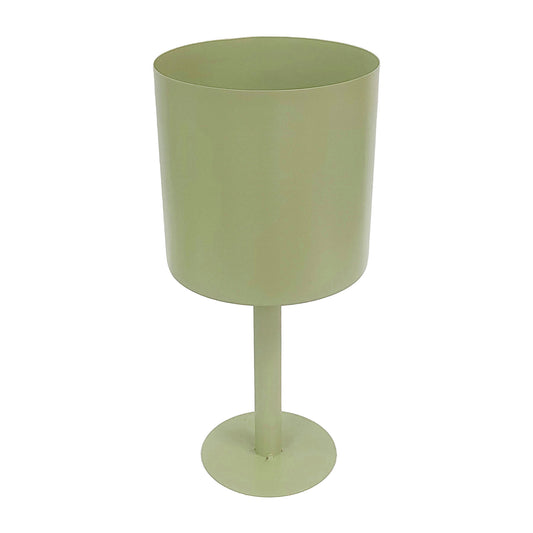 Ec Metal,6",flat Round Base Planter,tendril