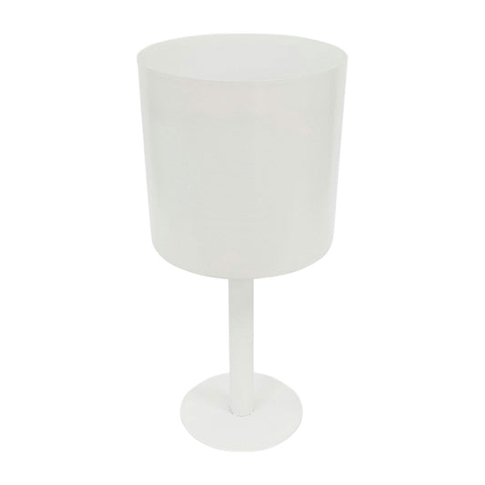 Ec Metal,6",flat Round Base Planter,white