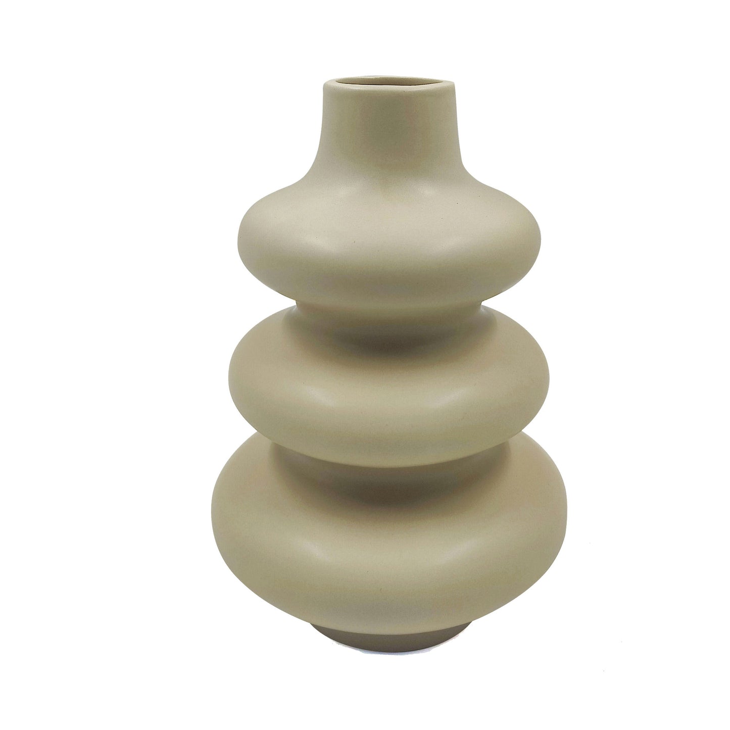 Dol, 9"h Stacked Spheres, Irish Cream