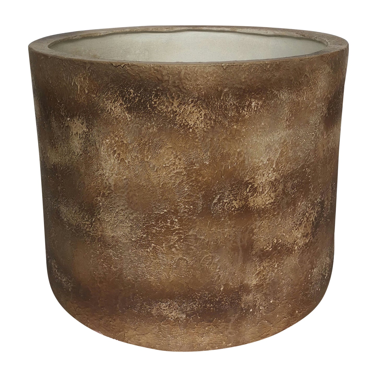 Ec Resin, 24"d Round Planter, Brown