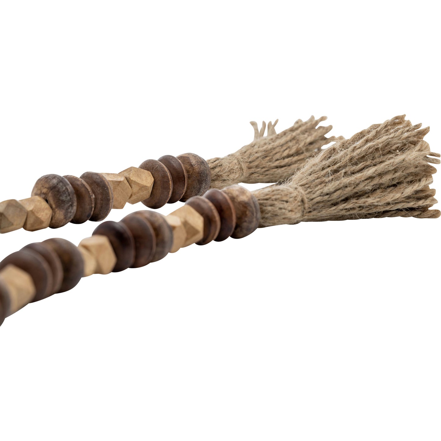 Wood, 26" 2-tone Bead Garland, Natural