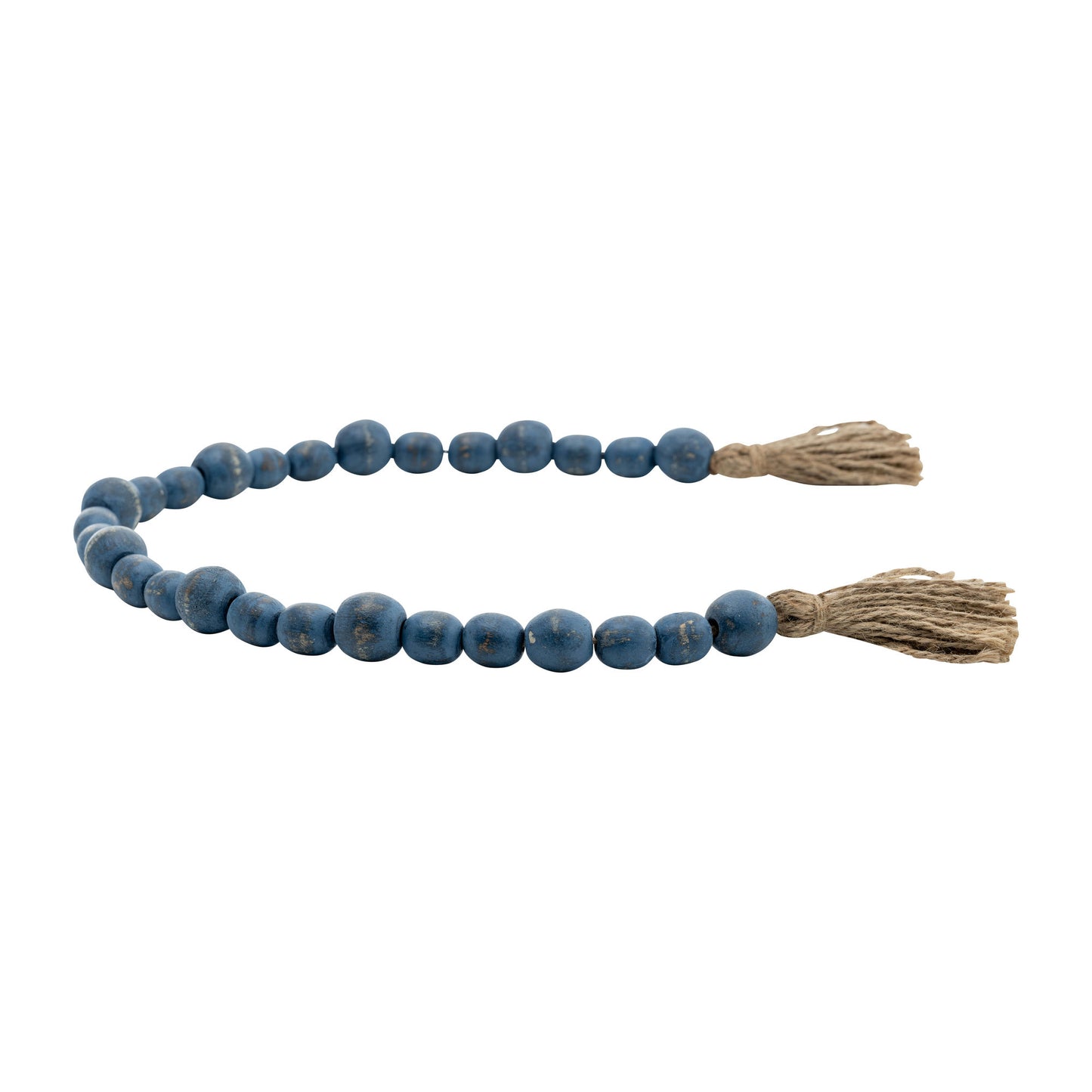 Wood, 25" Bead Garland, Blue