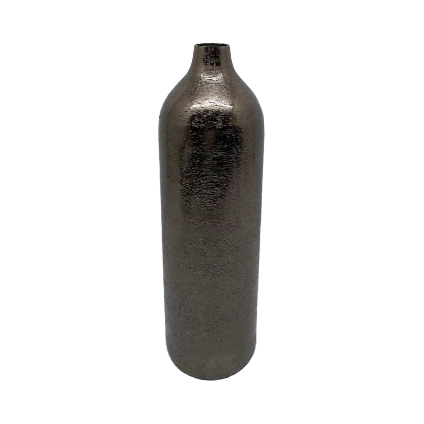 Metal, 18"h Cylinder Vase, Black
