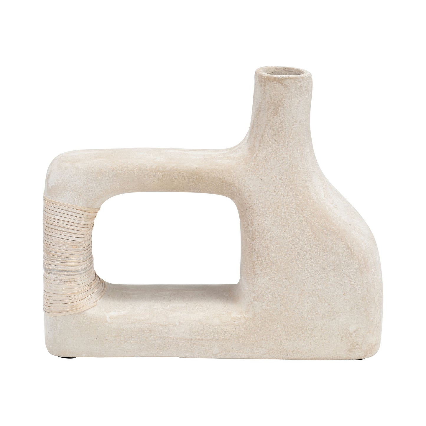Ecomix, 10"h Abstract Vase, Antique White