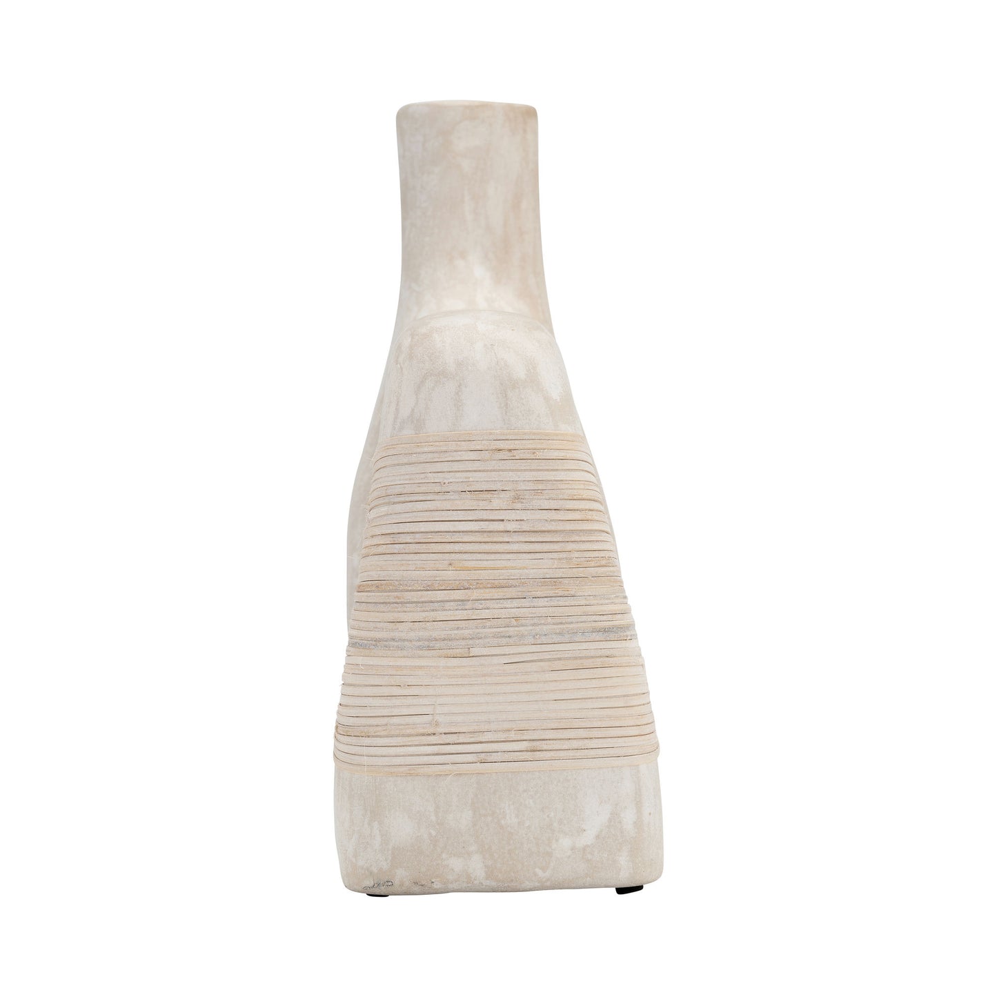 Ecomix, 10"h Abstract Vase, Antique White