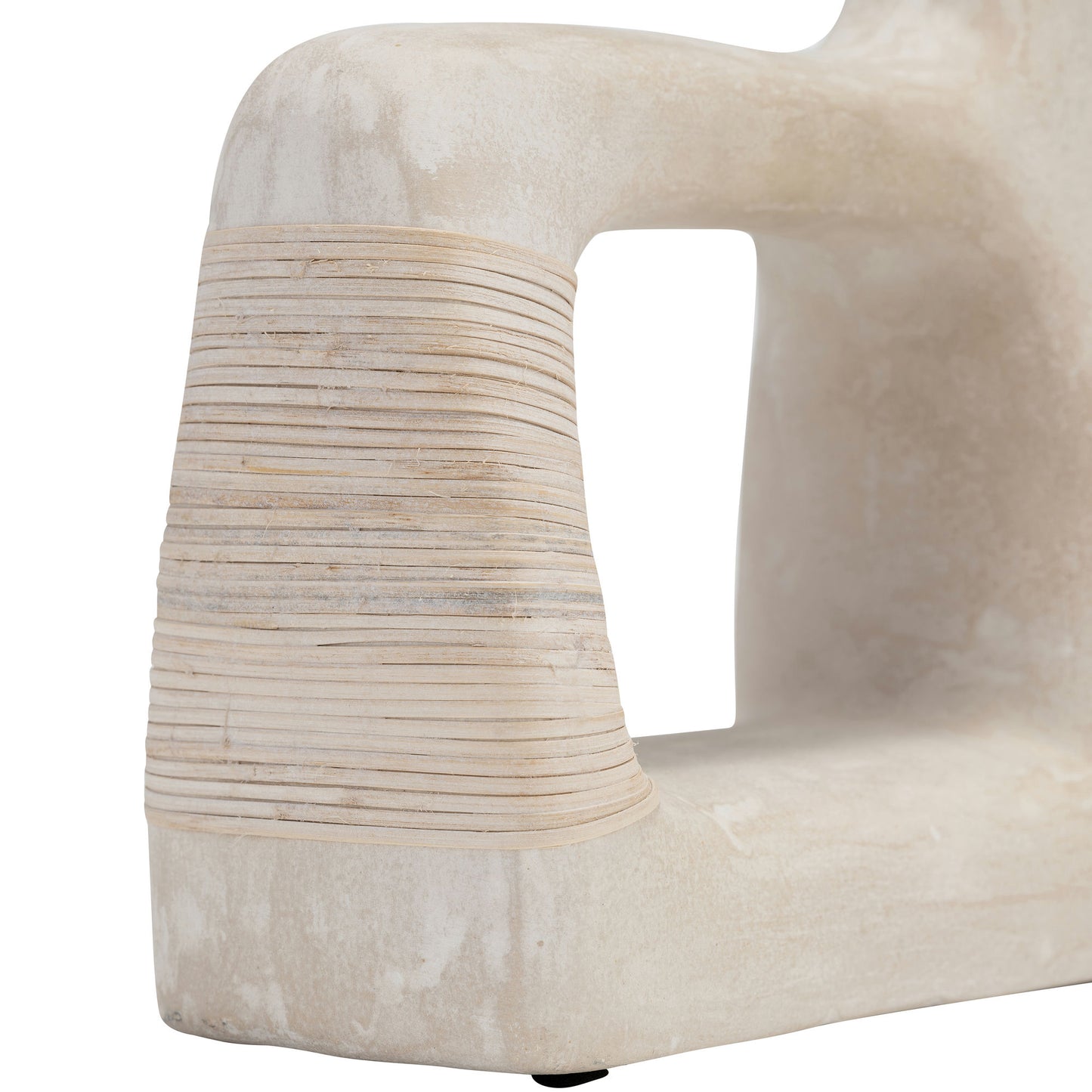 Ecomix, 10"h Abstract Vase, Antique White