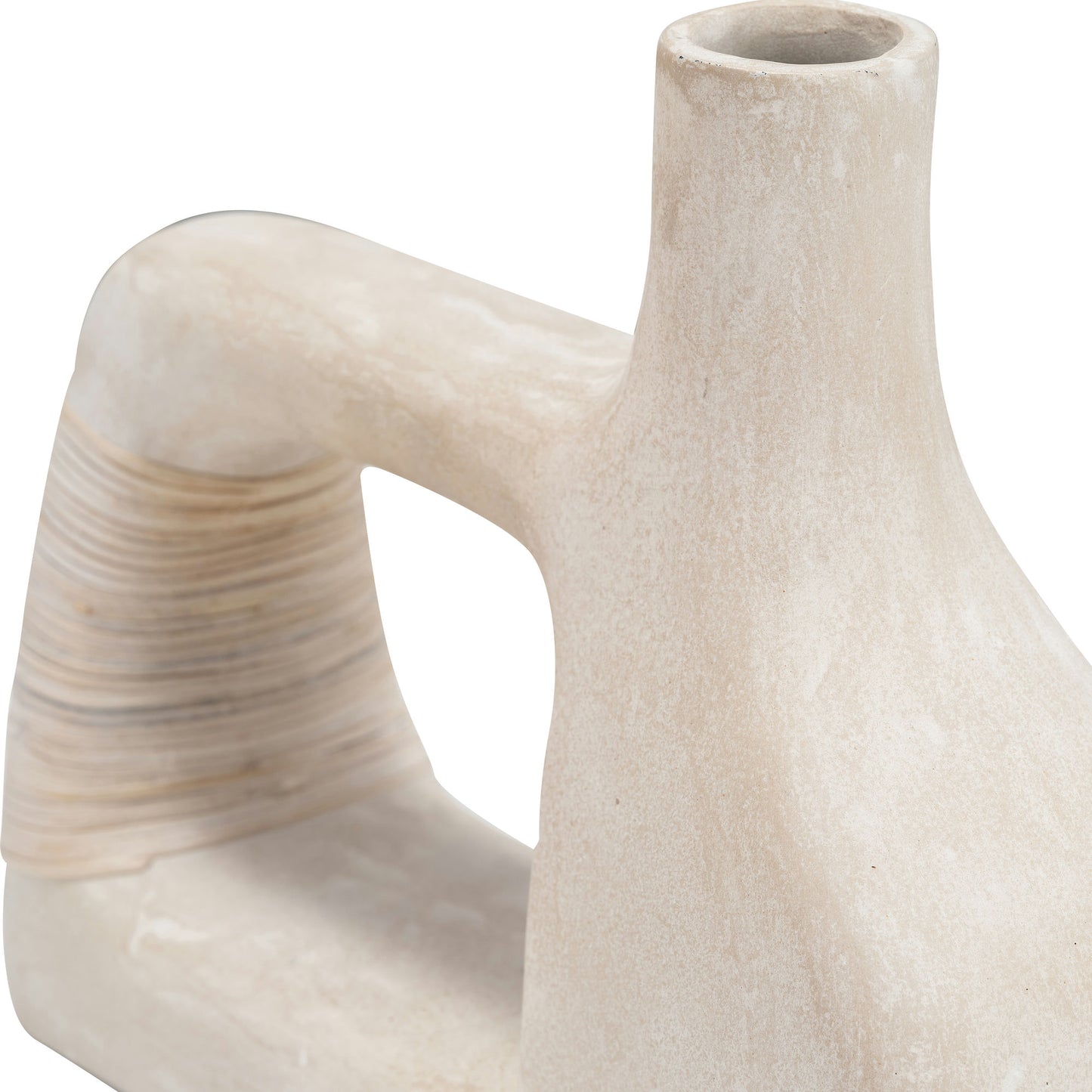 Ecomix, 10"h Abstract Vase, Antique White