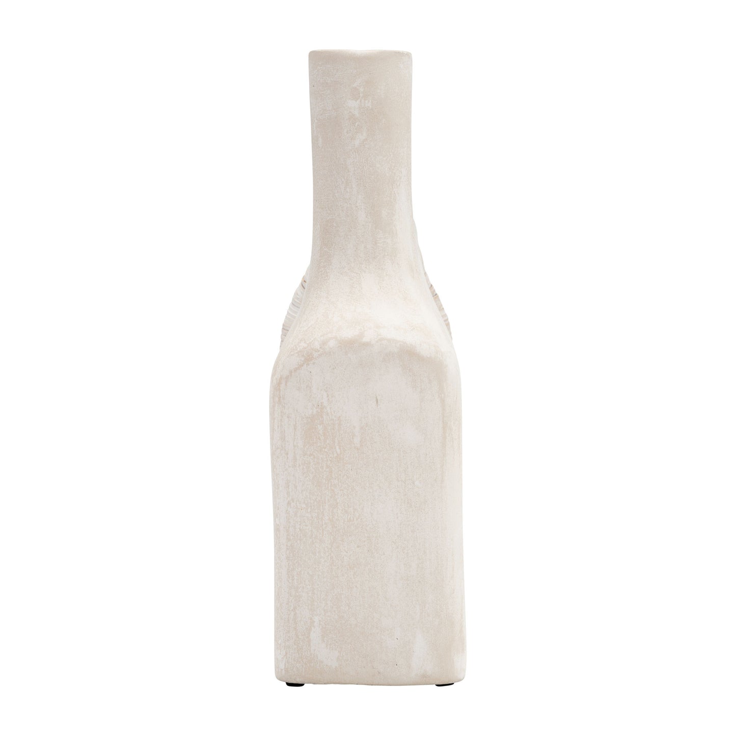 Ecomix, 13"h Abstract Vase, Antique White