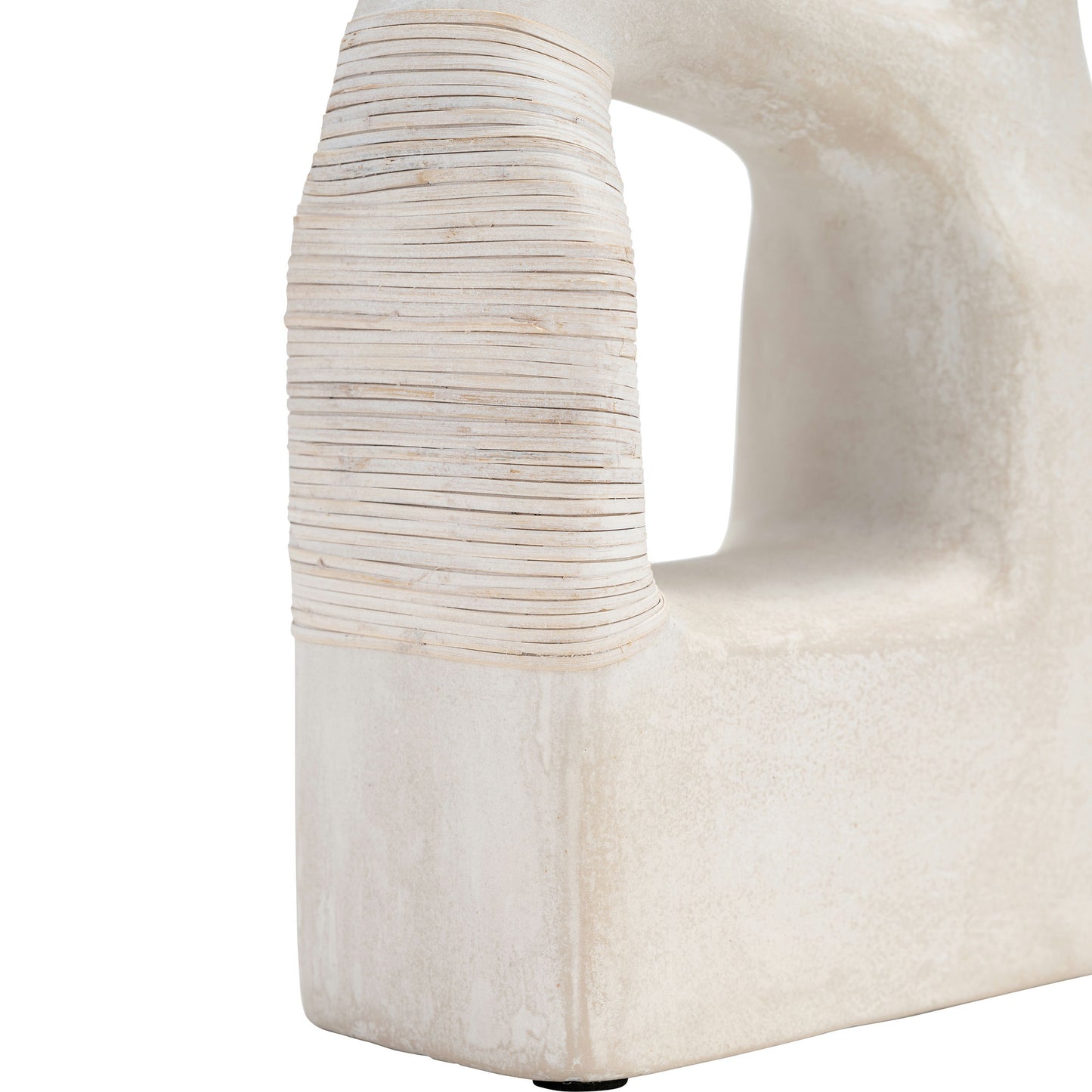 Ecomix, 13"h Abstract Vase, Antique White