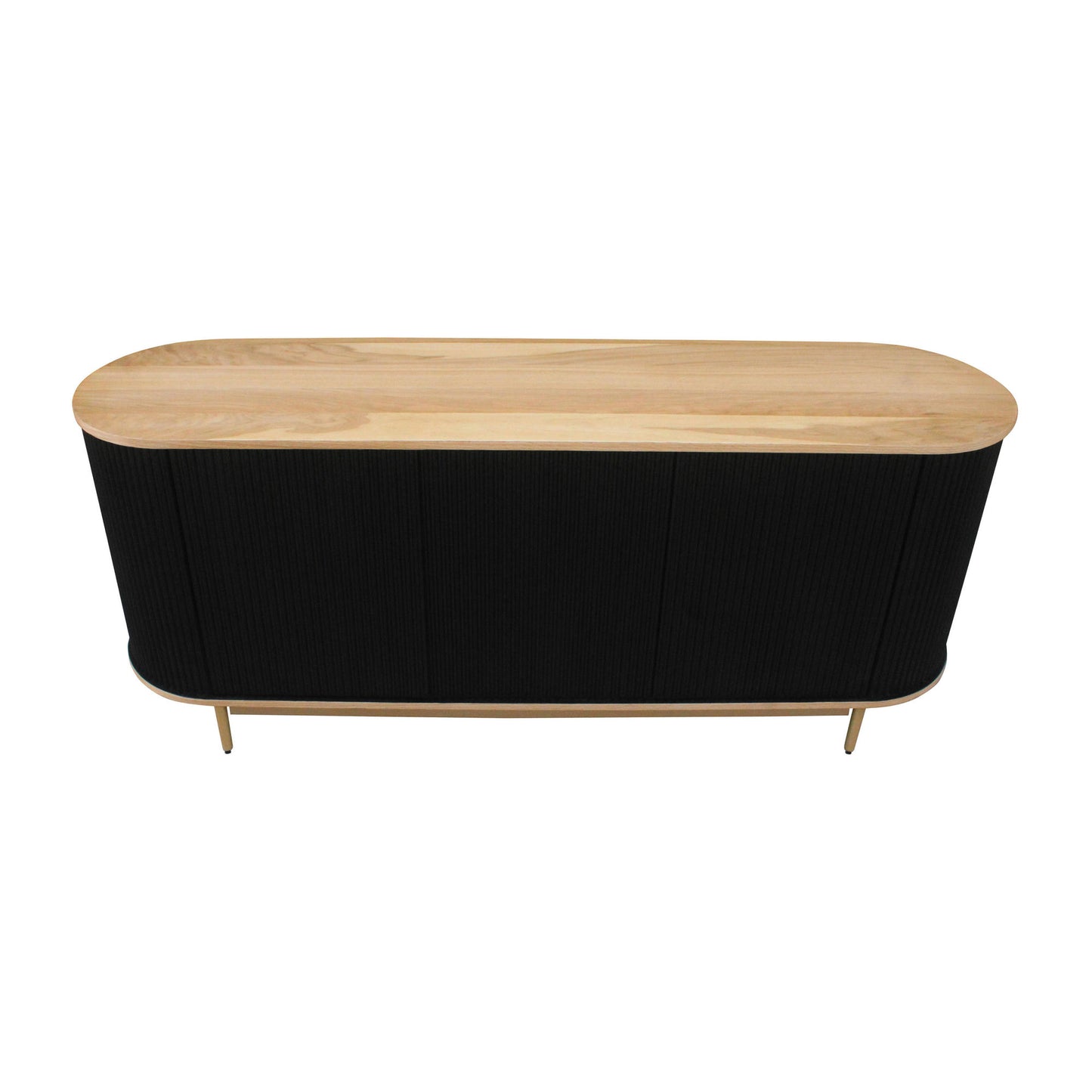 Wood, 70"l Ridges Sideboard, Black