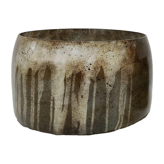 Glass, S/2 10/14" Decorative Bowls, Bronze