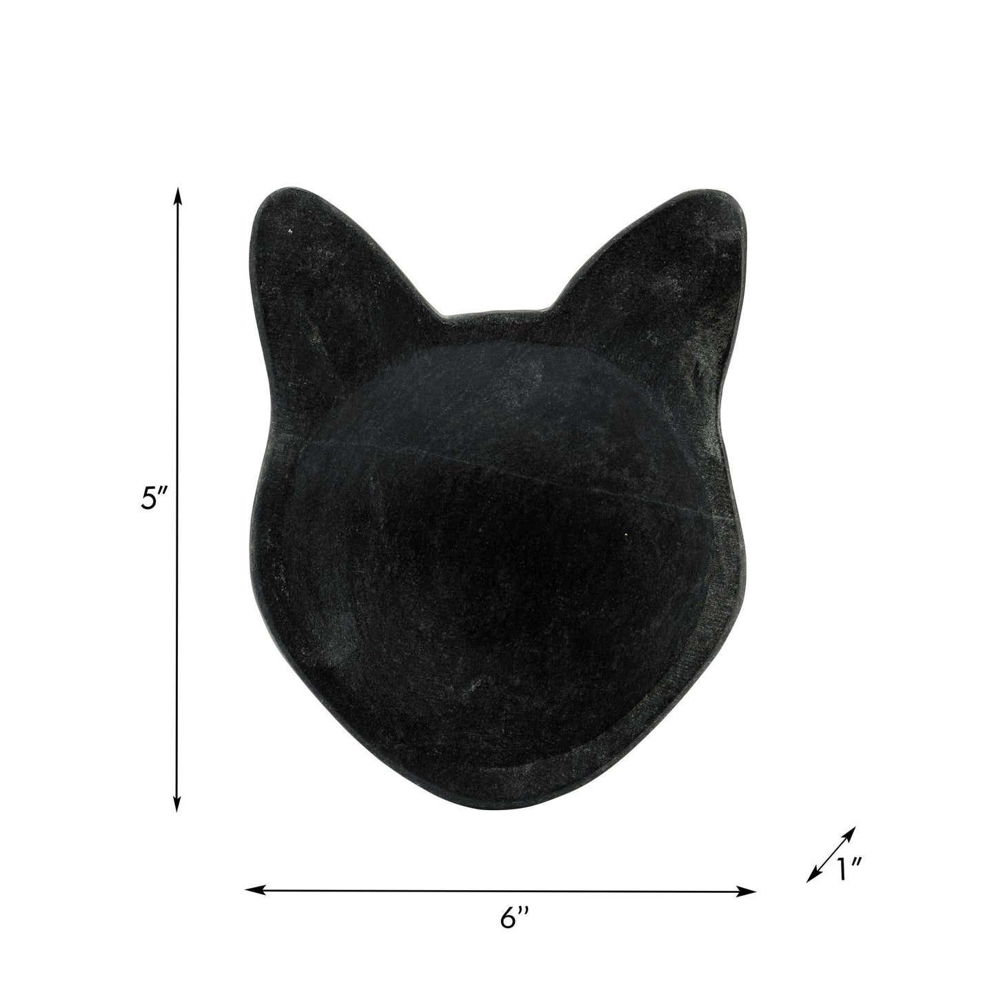 Marble, 5" Cat Tray, Black