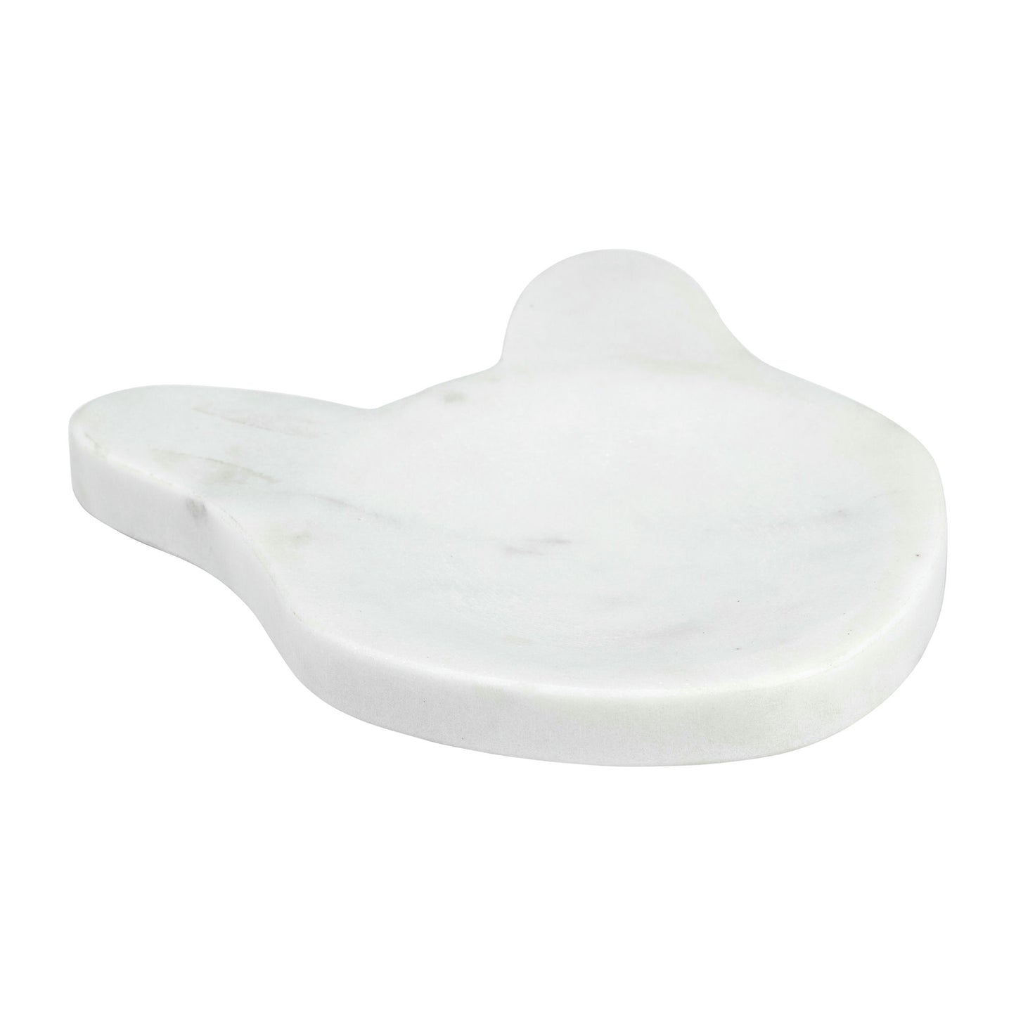 Marble, 5" Cat Tray, White