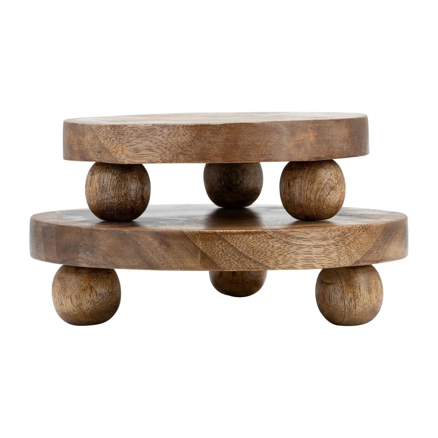 Wood, S/2 8/10"d Round Risers, Natural