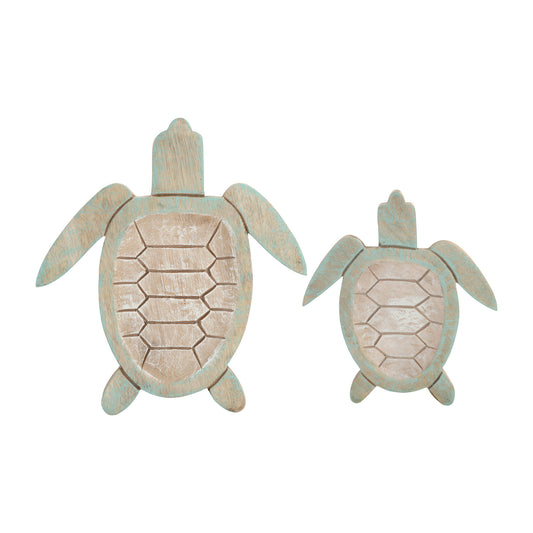 Wood, S/2 10/14" Tortoise, Multi