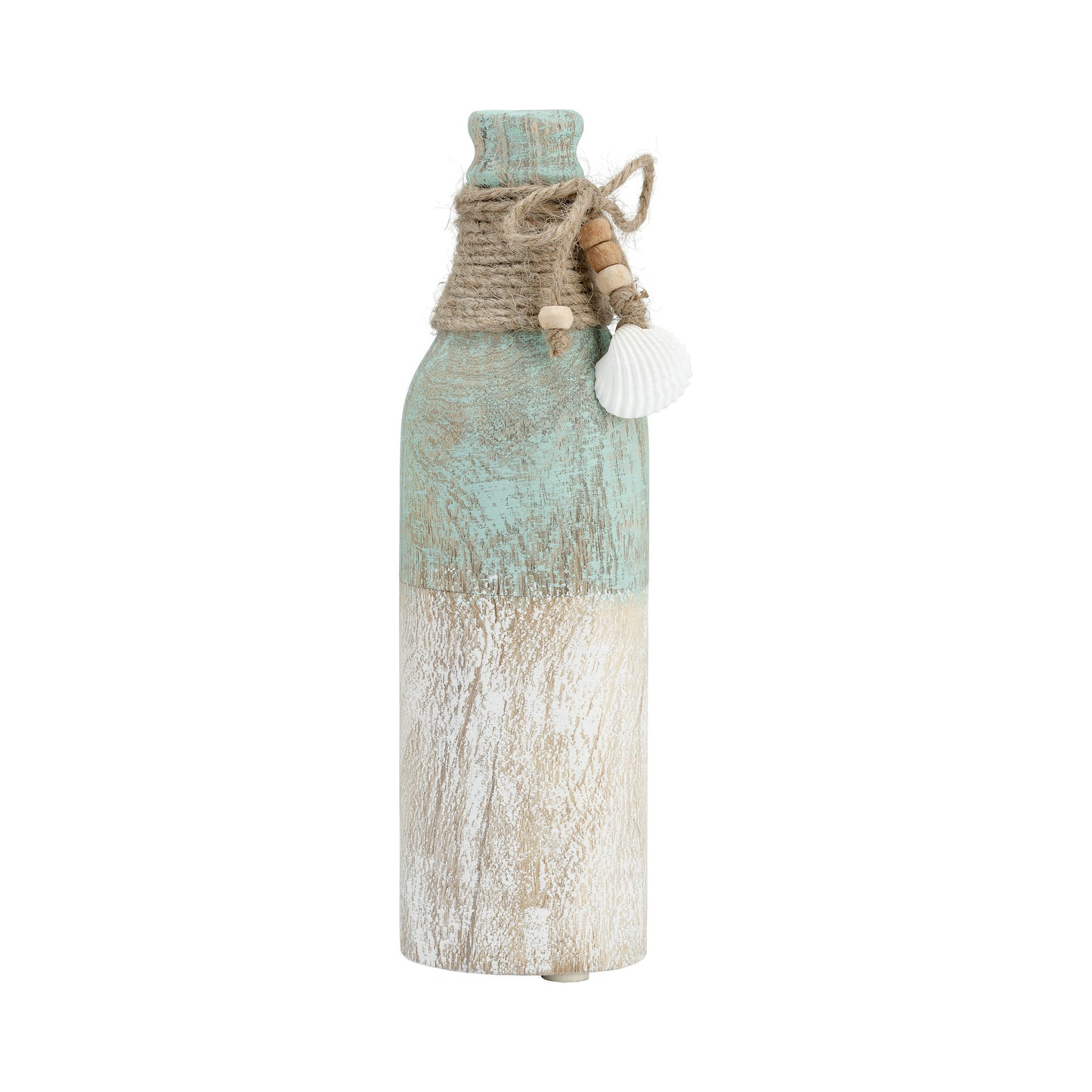 Wood, 10"h Tri-colored Bottle, Multi