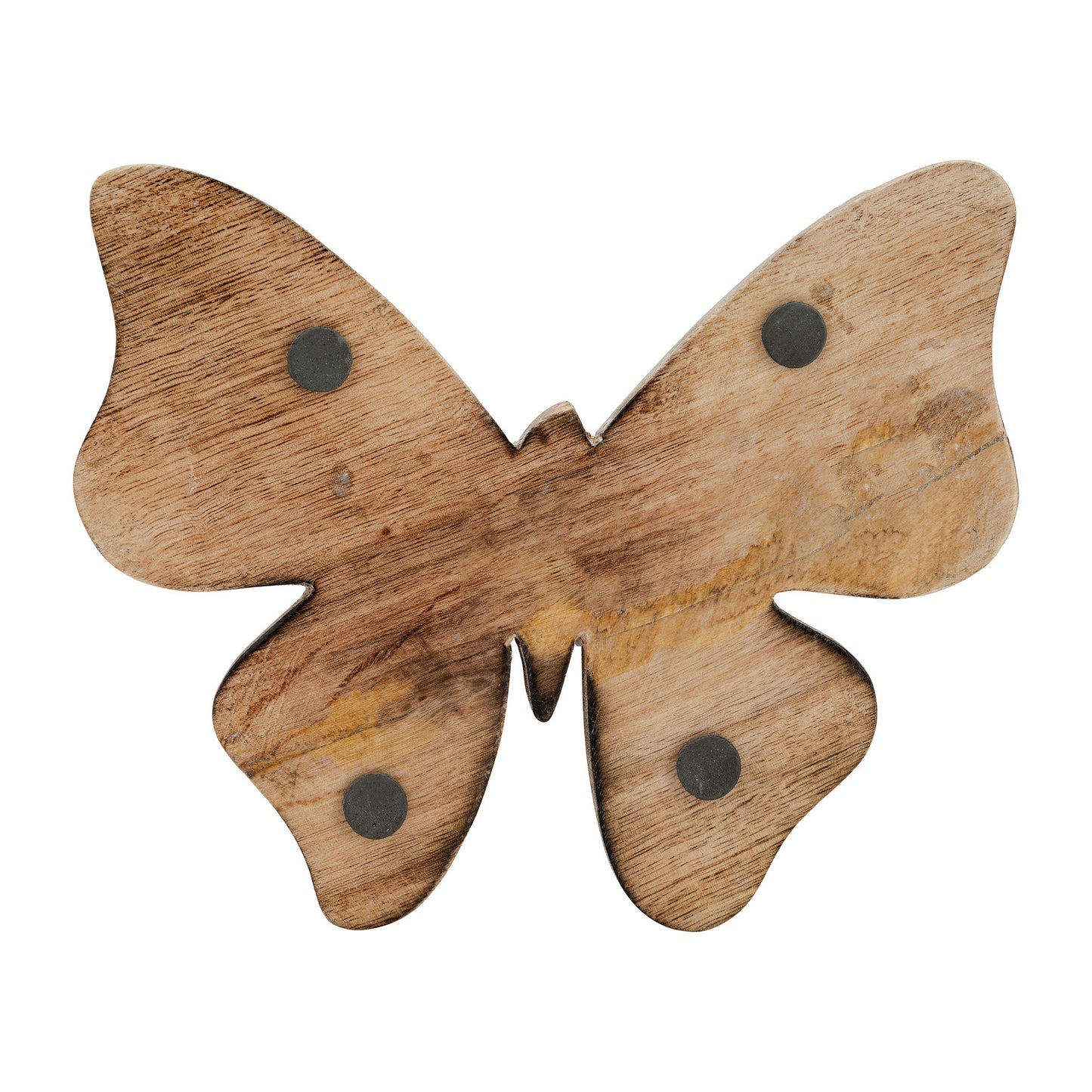 Glass, 8"h Mosaic Butterfly, White