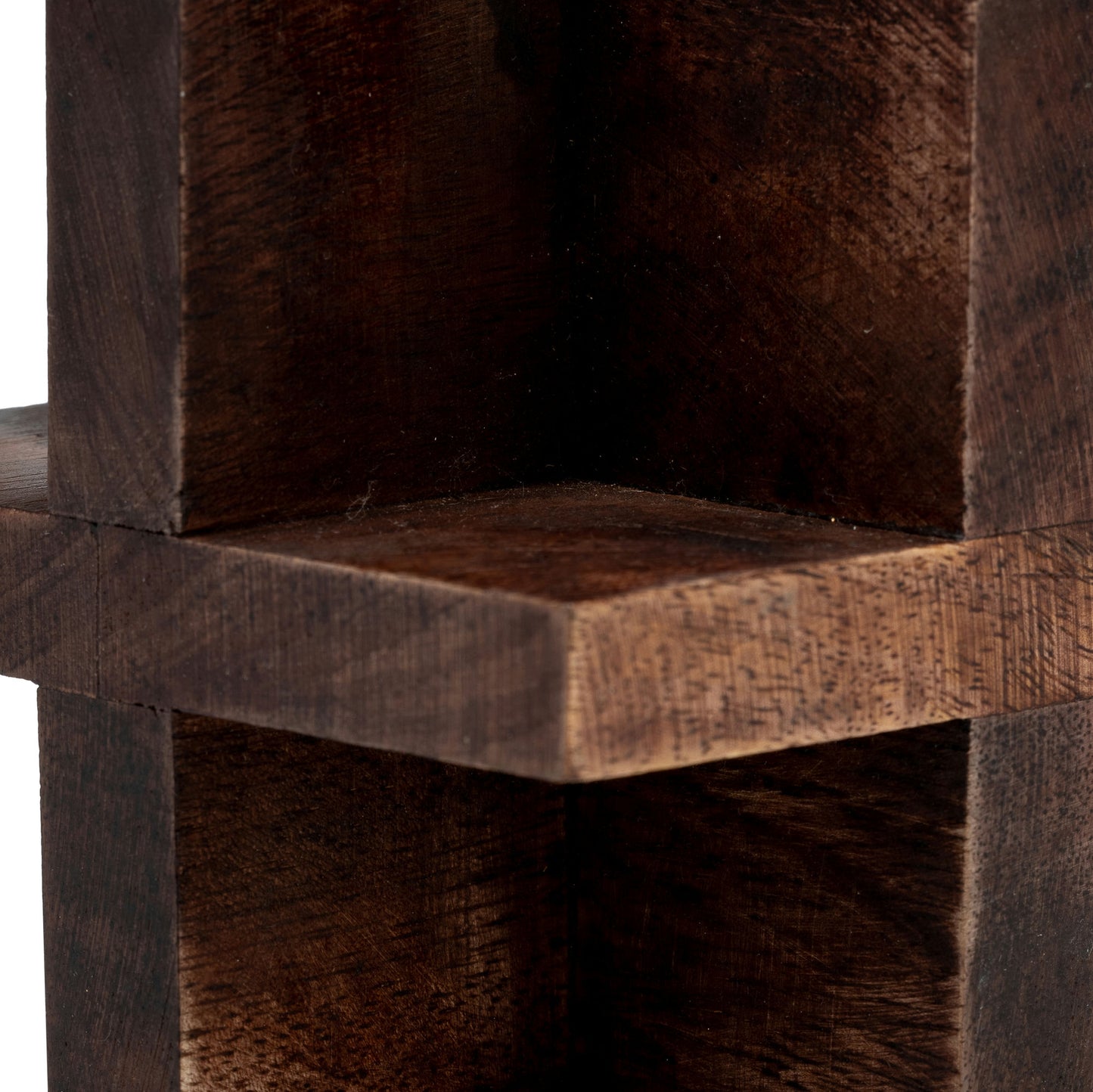 4", Cross Wooden Orb, Brown
