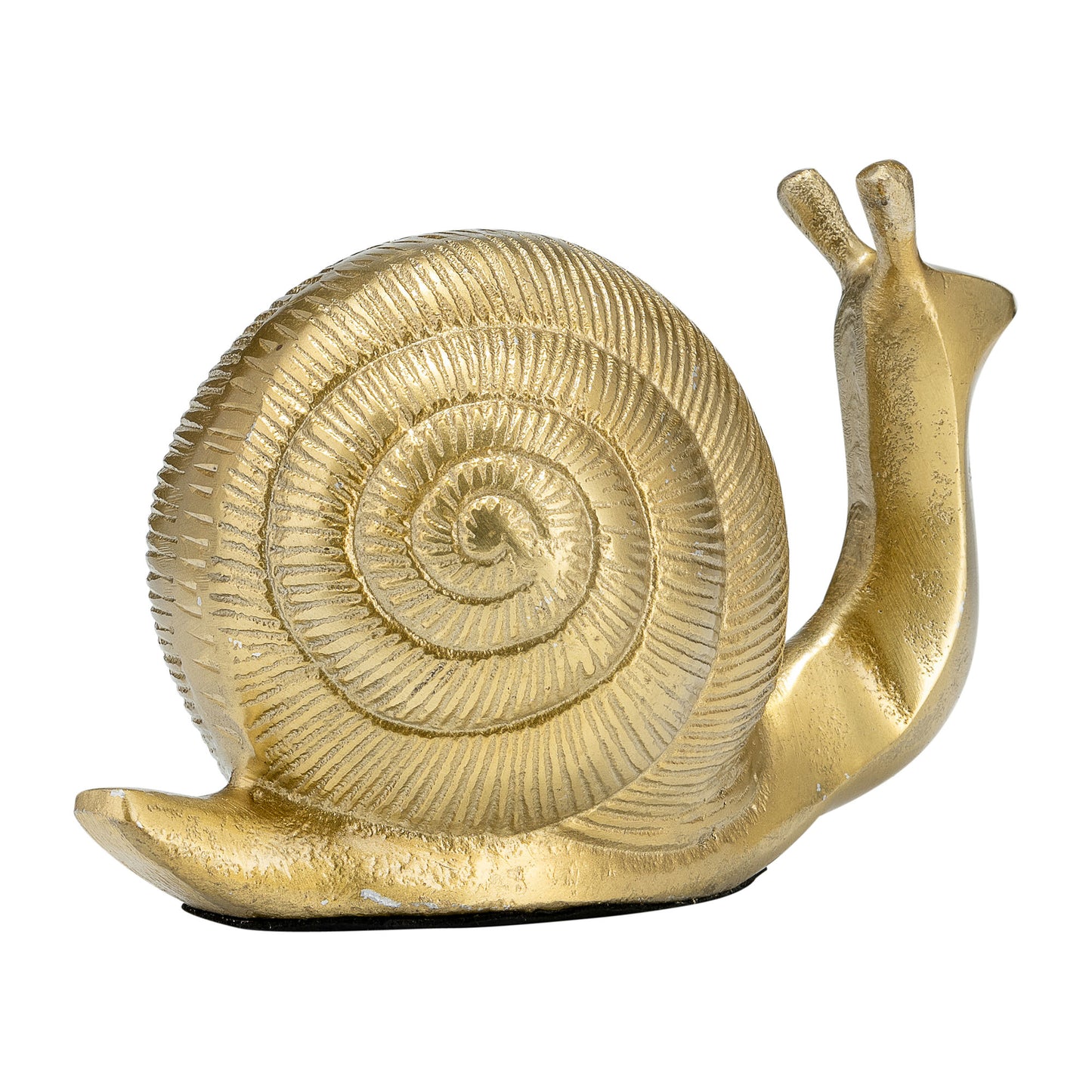 7"l Metal, Deco Snail, Gold