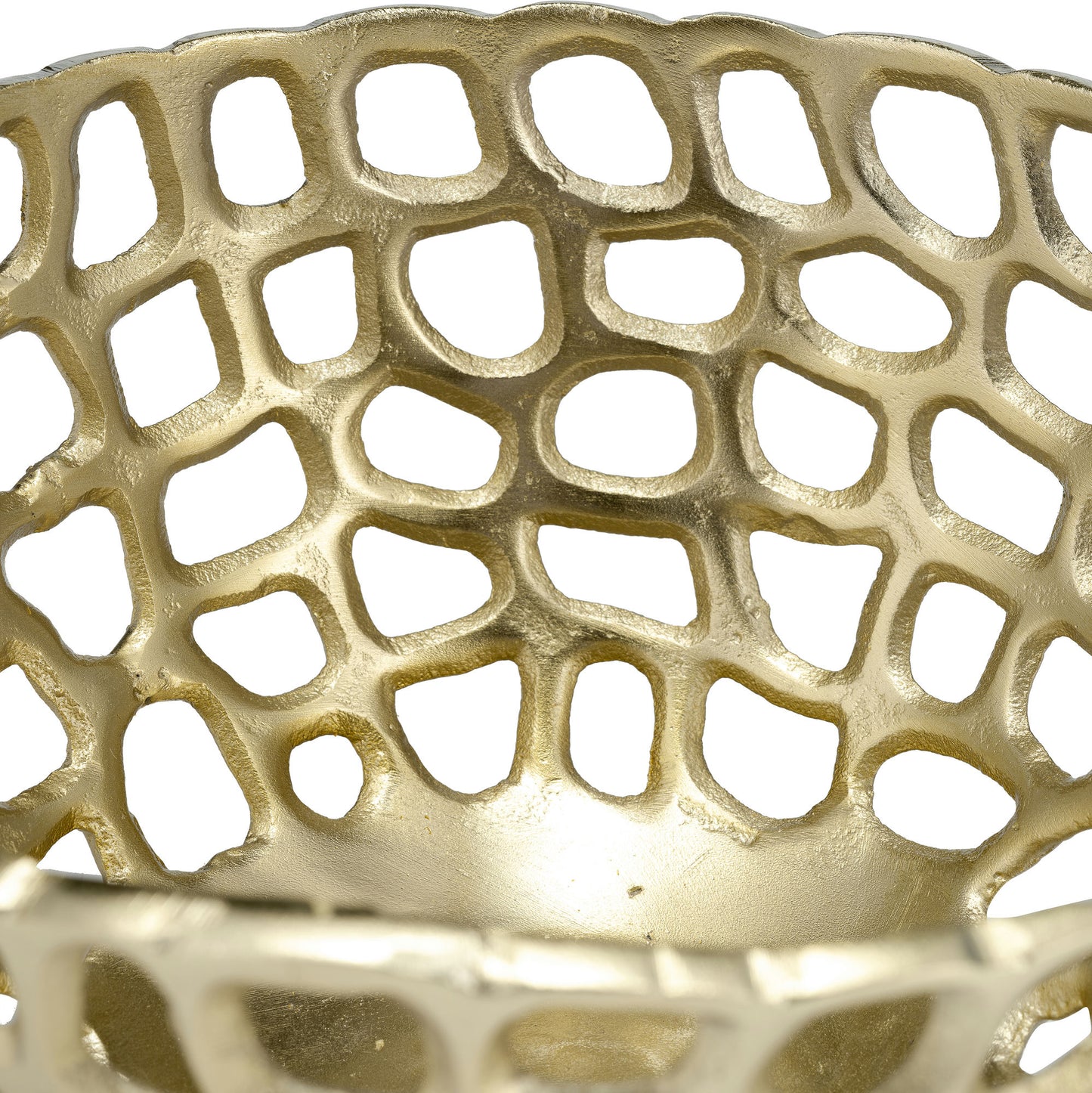 Metal,s/3, 9/10/12" Pierced Bowls, Gold