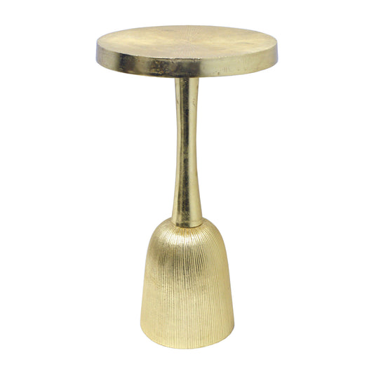 Metal, 12"dx22"h Side Table, Champagne, Kd