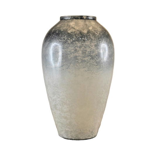 Glass, 17" Ombre Vase, Blue/white