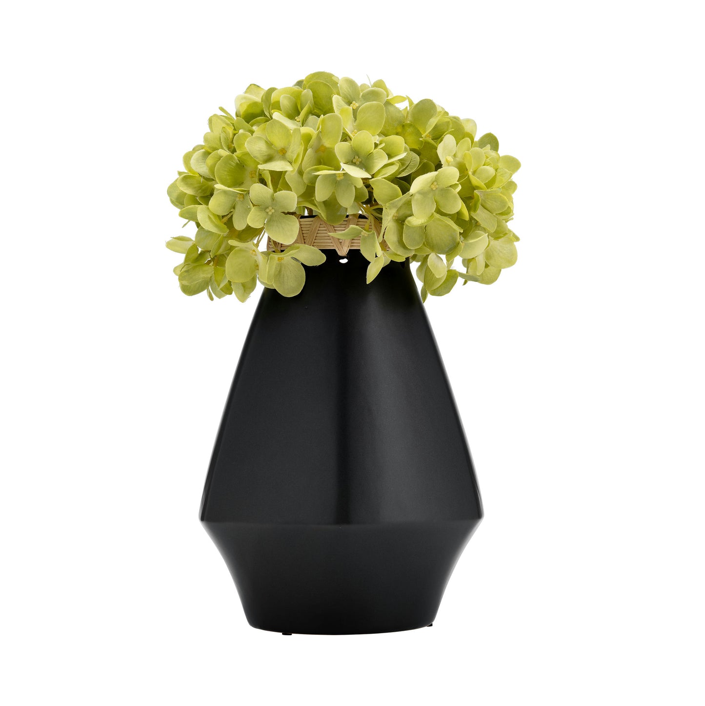 Cer, 10"h Vase W/ Weaving, Black