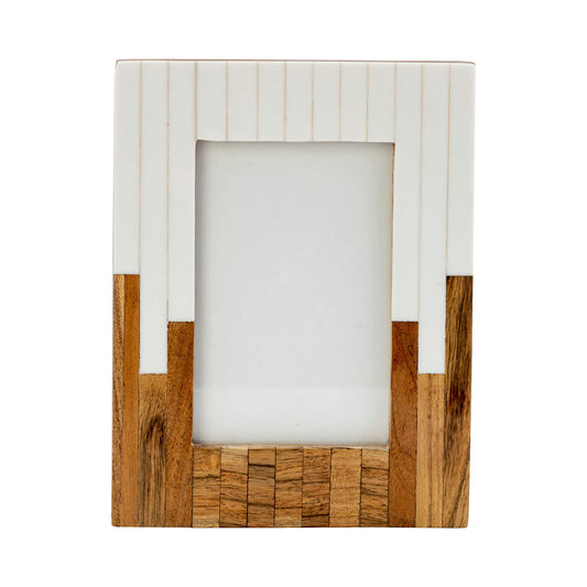 Resin, 4x6" 2-toned Frame, Natural/white