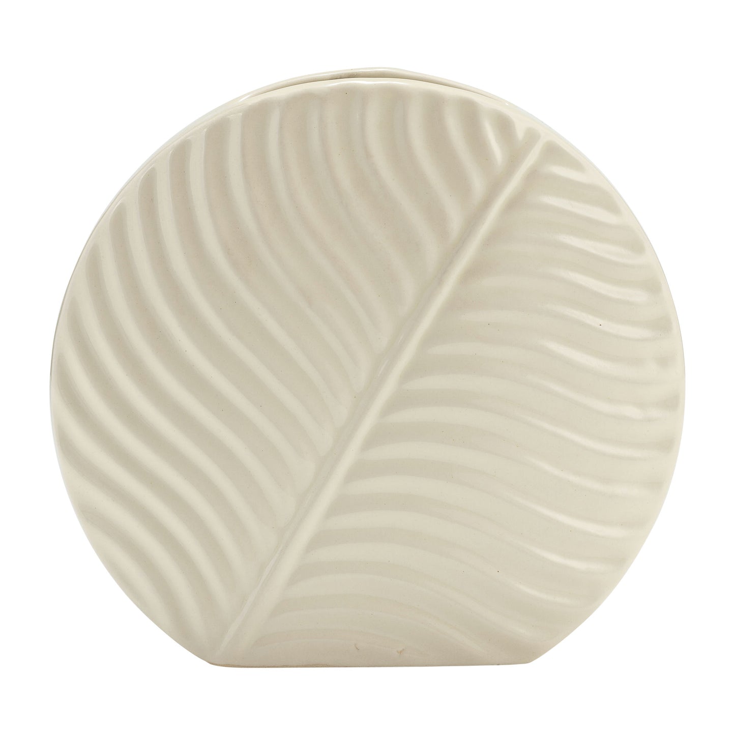 Cer, 7" Round Botanical Vase, Cotton