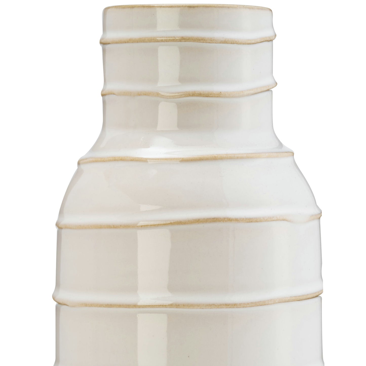 Cer, 21"h Tribal Vase, Ivory